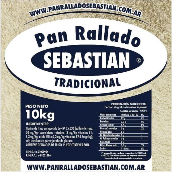PAN RALLADO SEBASTIAN 10 KG - Imagen 2